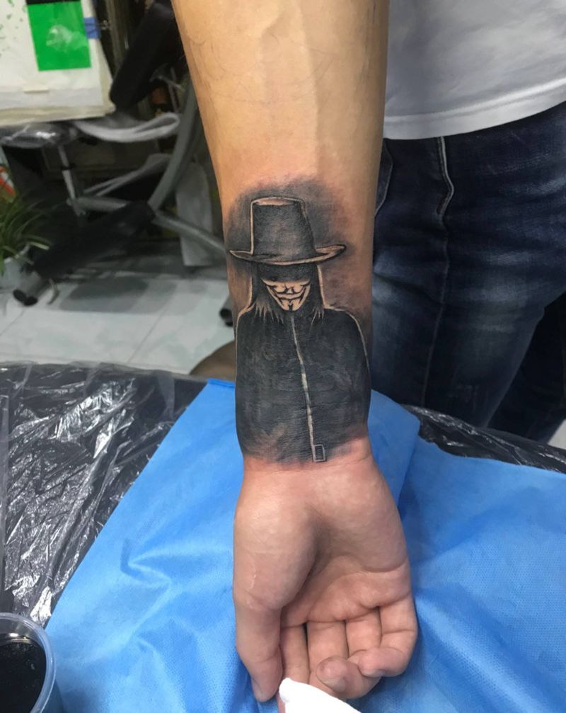 V字仇杀队纹身图片