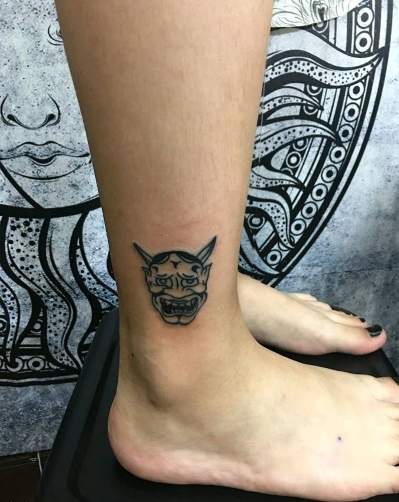 美女的日式风格小般若，今日完工纹身图片