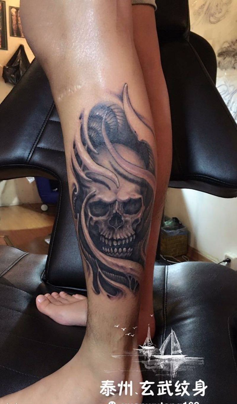 欧美骷髅纹身图片