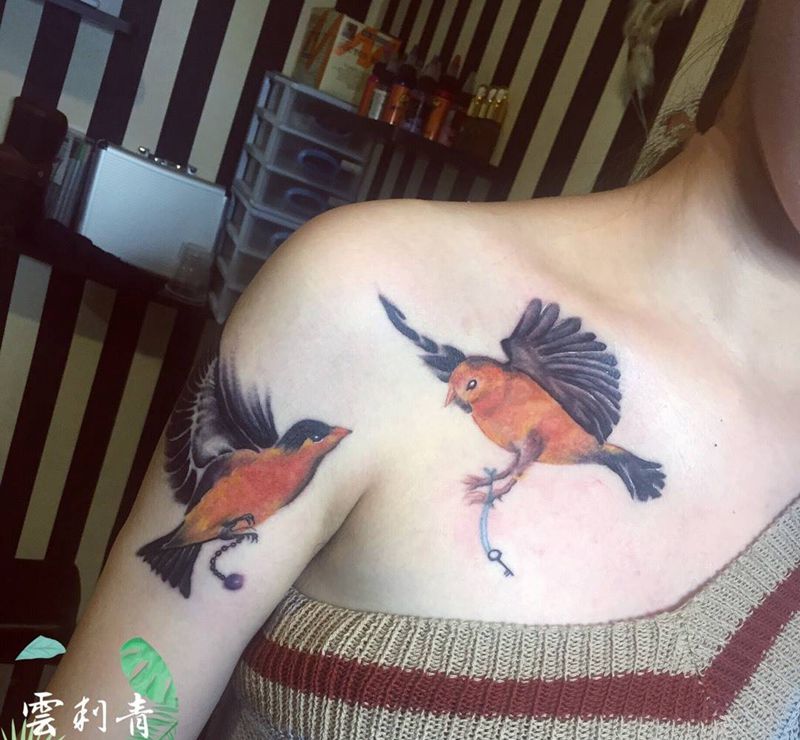 两只黄骊..纹身图片