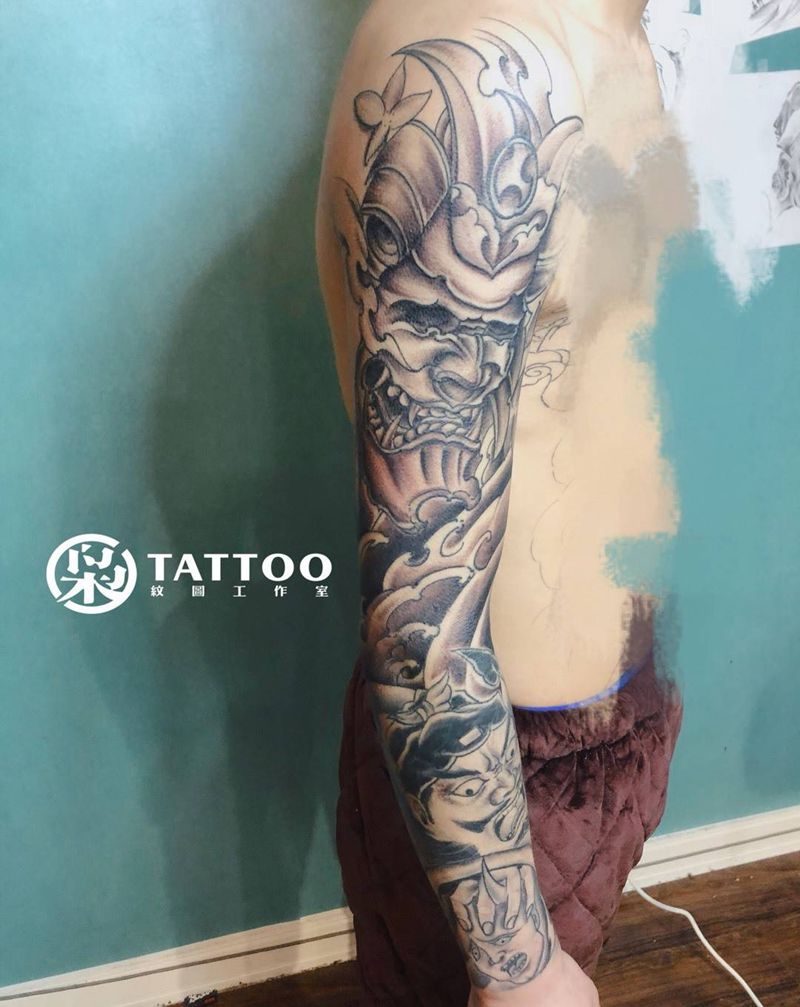 花臂上色纹身图片