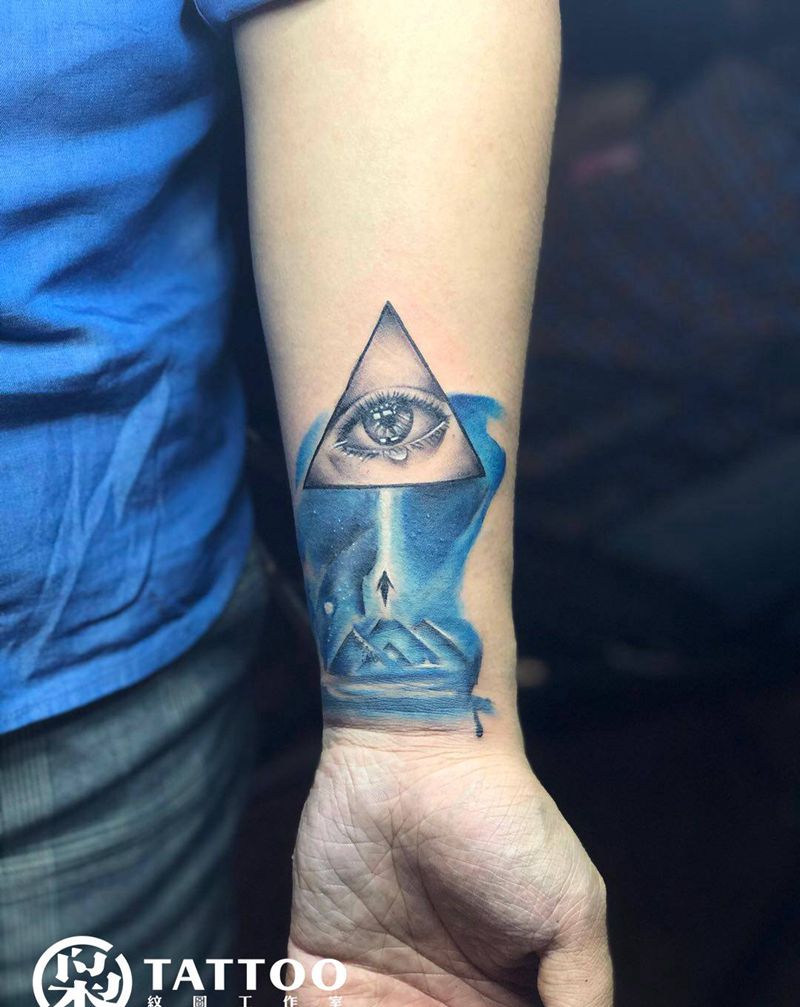 全视之眼纹身图片_手臂纹身图案