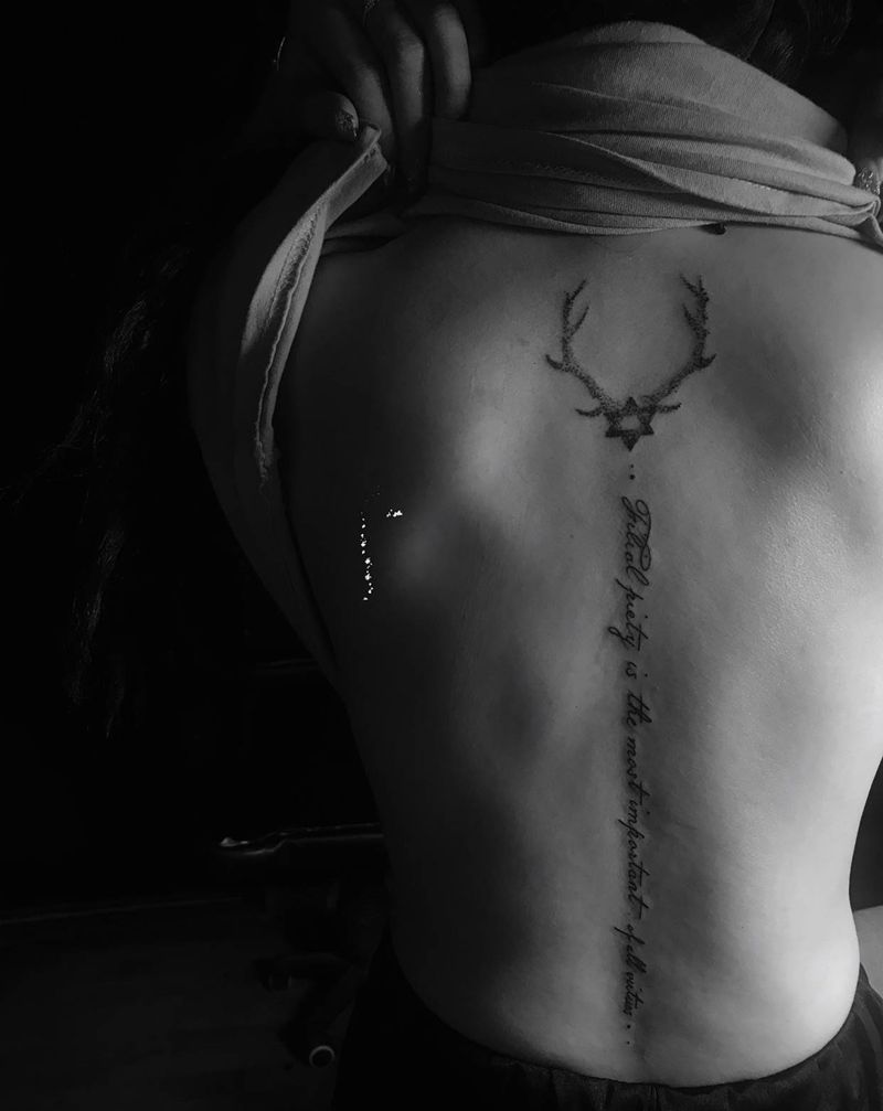 1纹身图片_背部点刺纹身图案