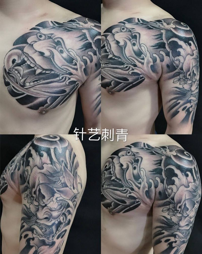 般若系列半甲纹身图片