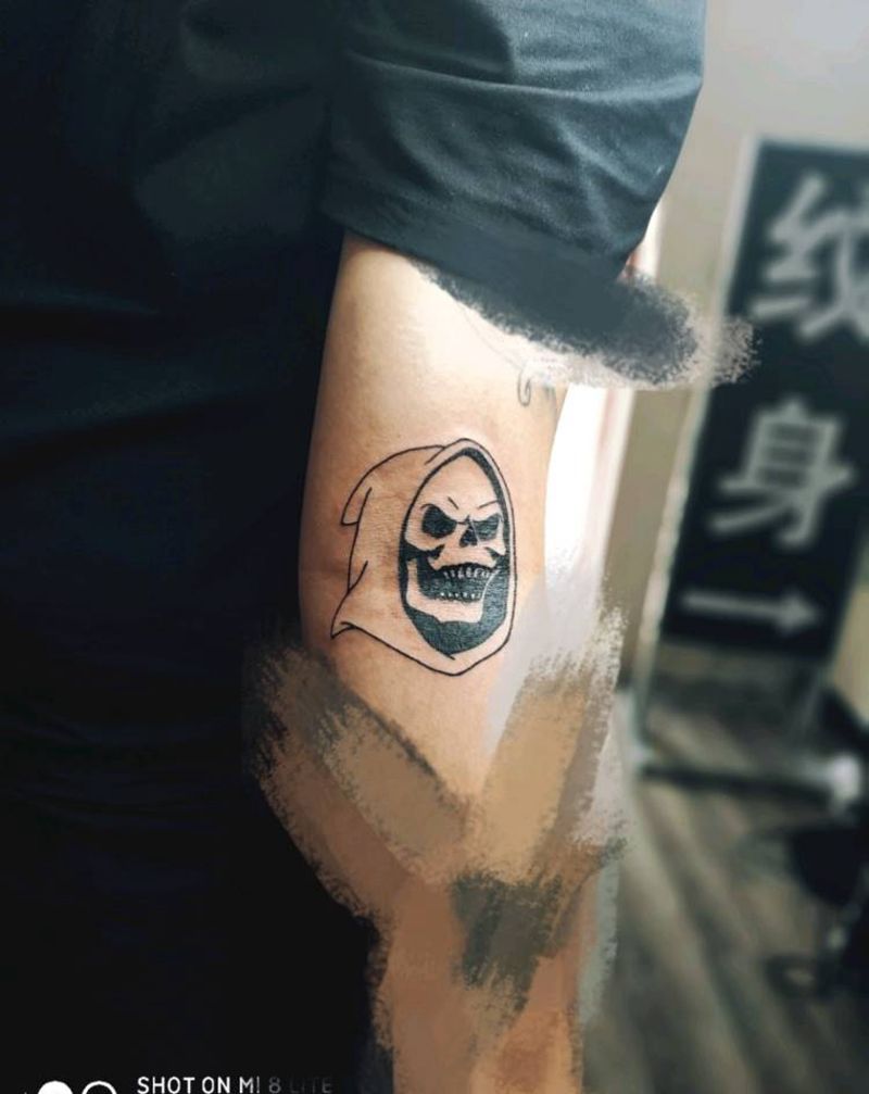 骷髅纹身图片_手臂Old School纹身图案