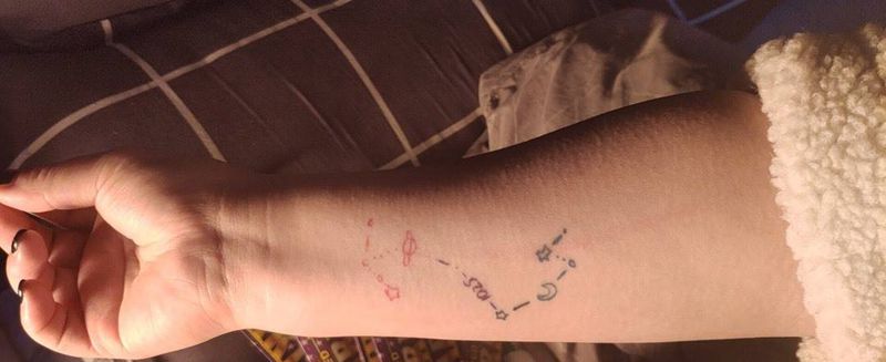 素花遮盖纹身图片