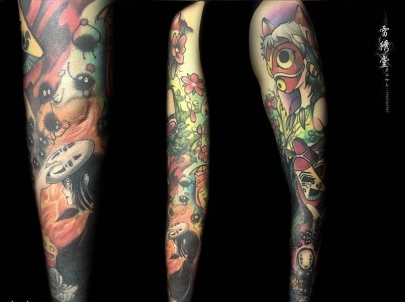 <宫崎骏动漫系列>修改接近尾声全部耗时20小时左右.纹身图片