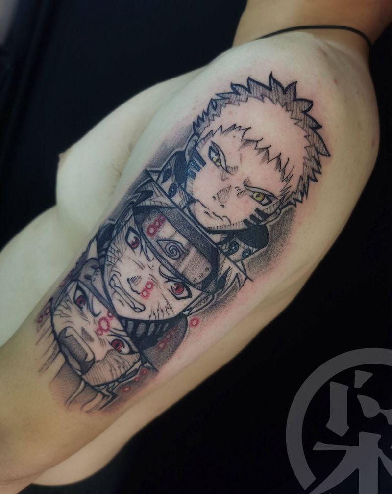 Naruto纹身图片_肩部点刺纹身图案