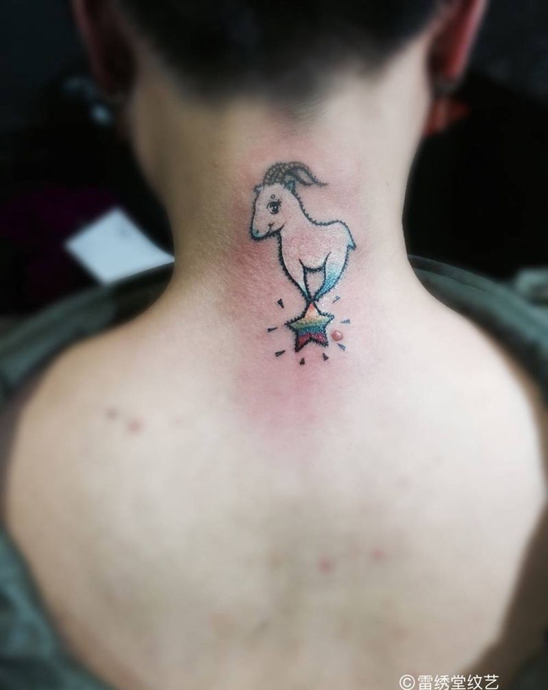 生肖羊纹身图片