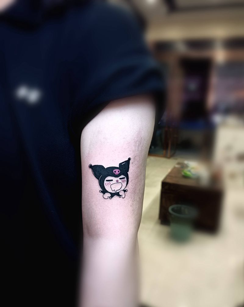 卡通库洛米纹身图片_手臂水彩Old School库洛米卡通人物纹身图案