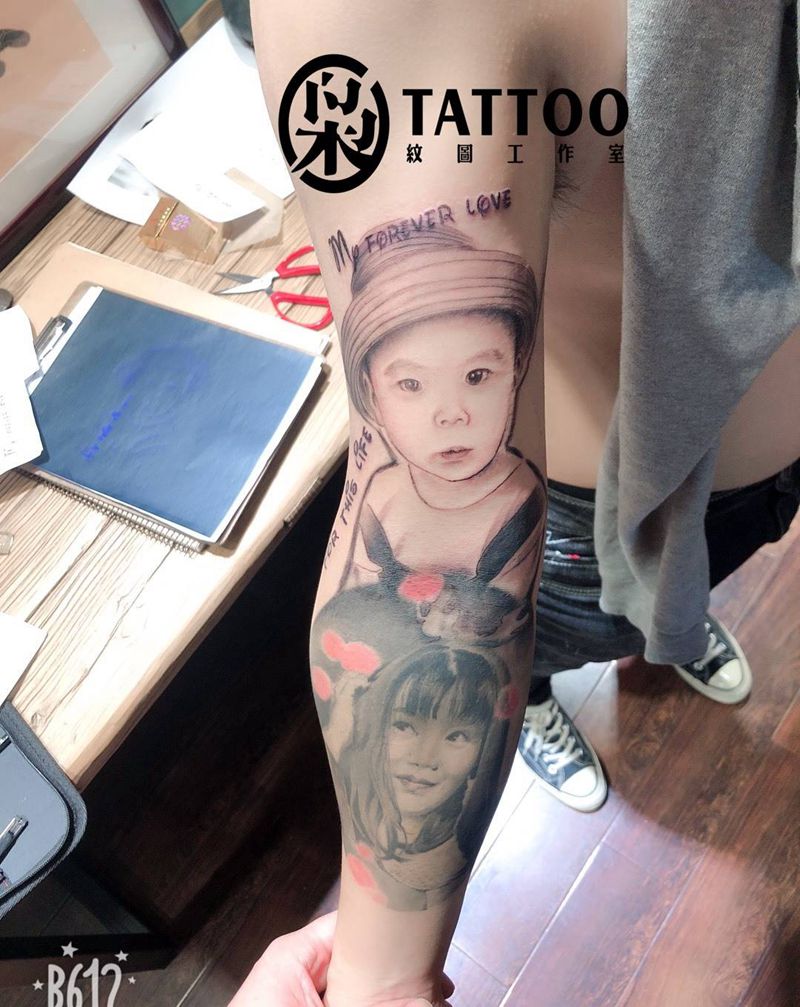 肖像纹身图片_手臂纹身图案