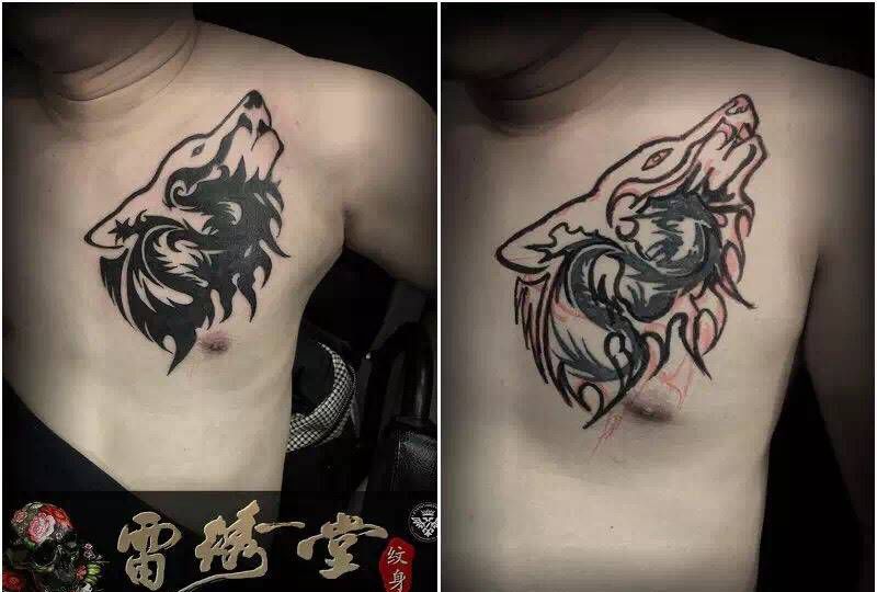 狼纹身图片