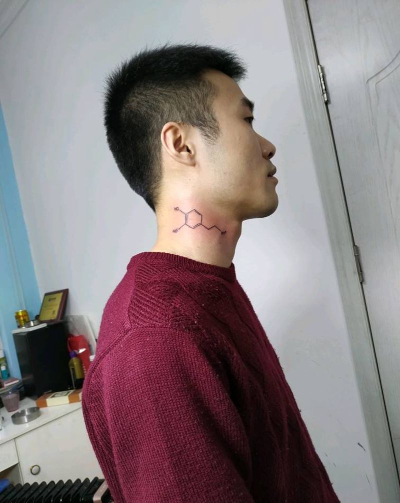 脖子符号纹身图片