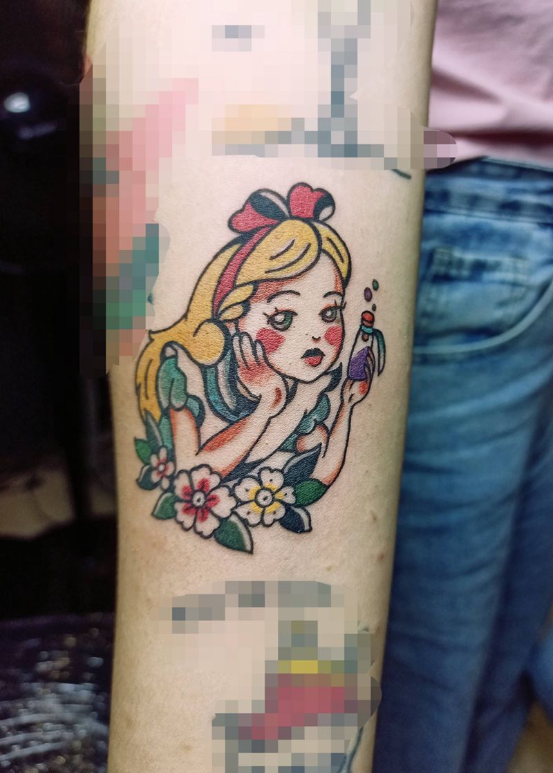 school风格小公举纹身图片_手臂New Schoolschool纹身图案