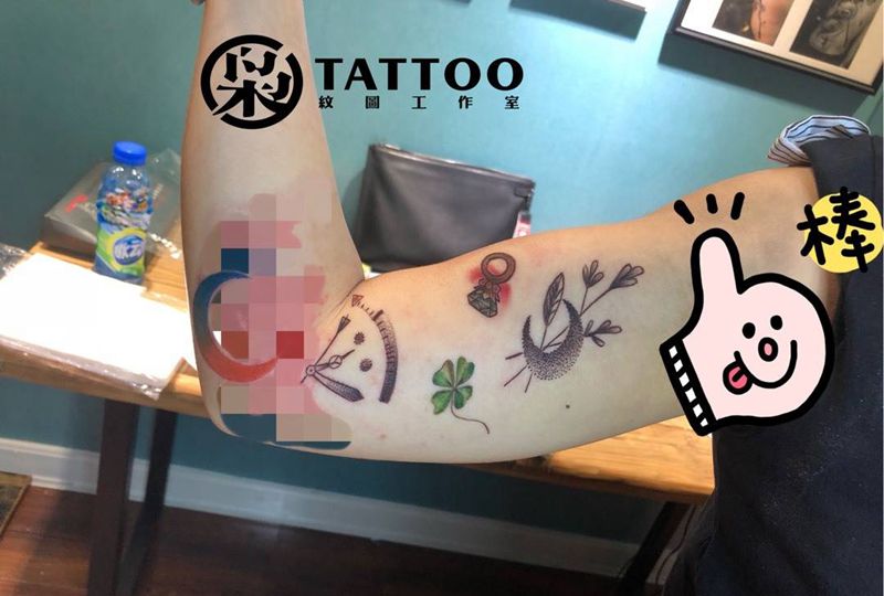 小图花臂（持续添加）纹身图片_手臂点刺Old School纹身图案