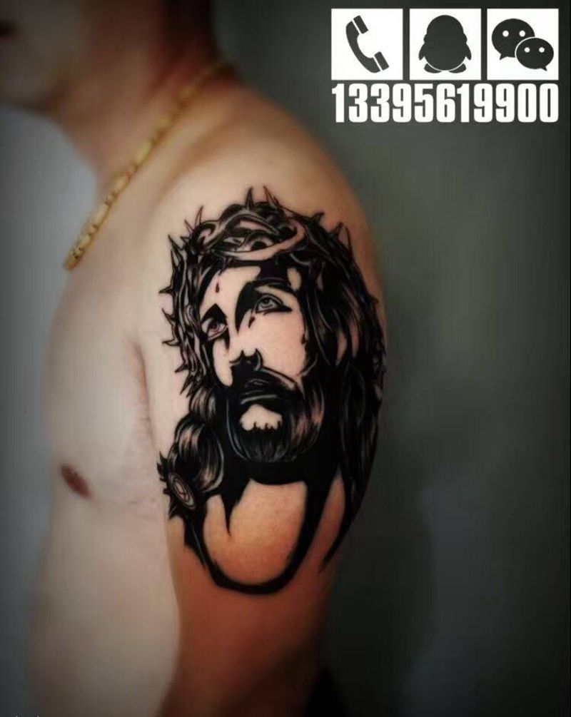 耶稣.客户自带图纹身图片