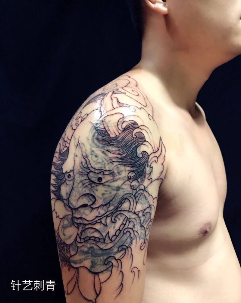 般若遮盖纹身图片