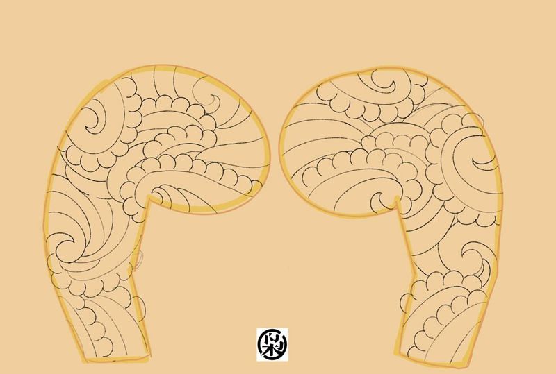 手稿纹身图片_手臂老传统纹身图案