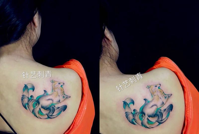 九尾狐纹身图片
