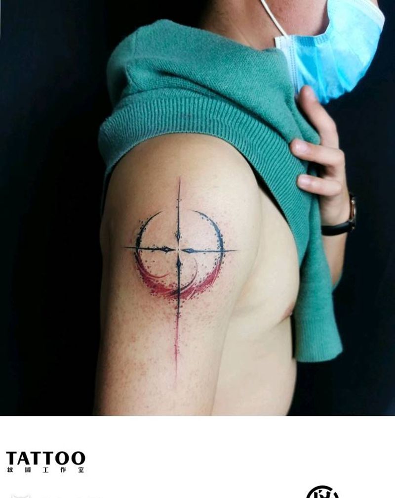 小图纹身图片_手臂点刺花体字纹身图案