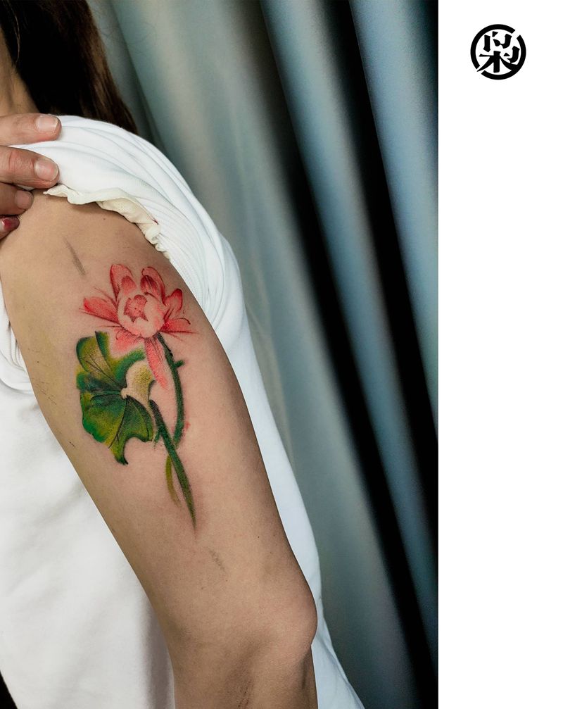 遮盖作品纹身图片_手臂水墨纹身图案