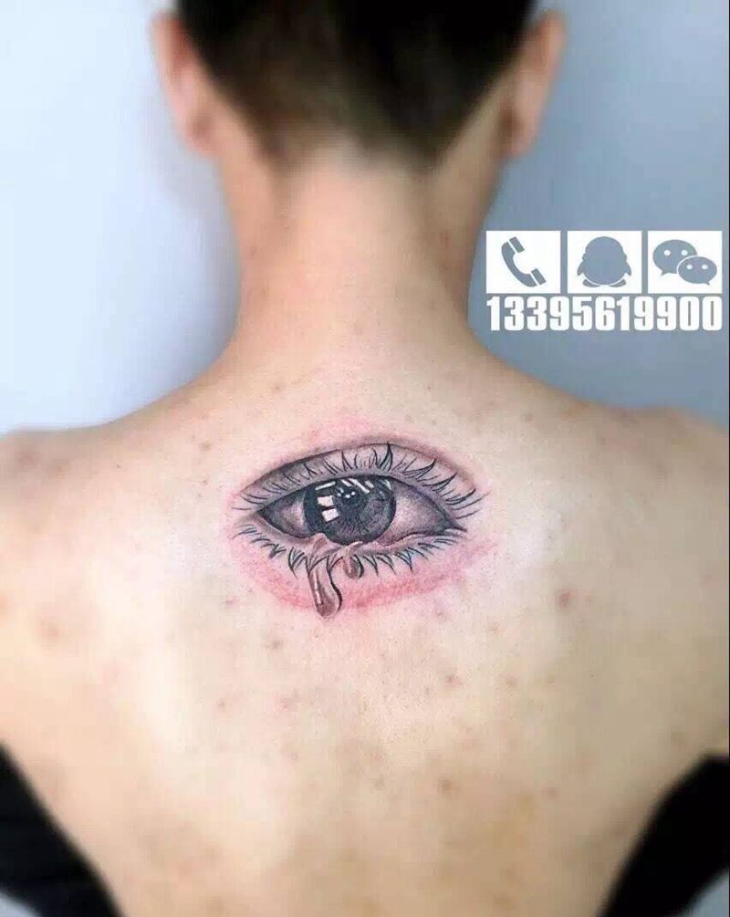 写实眼睛纹身图片