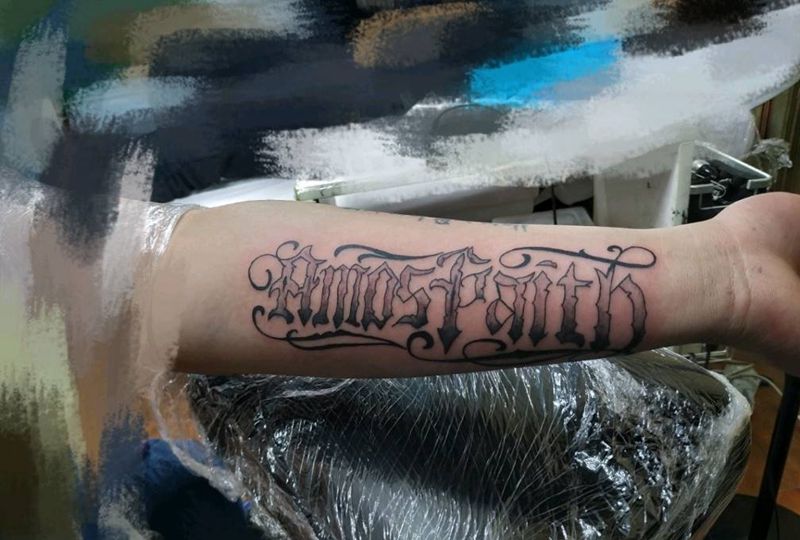 花体字纹身图片