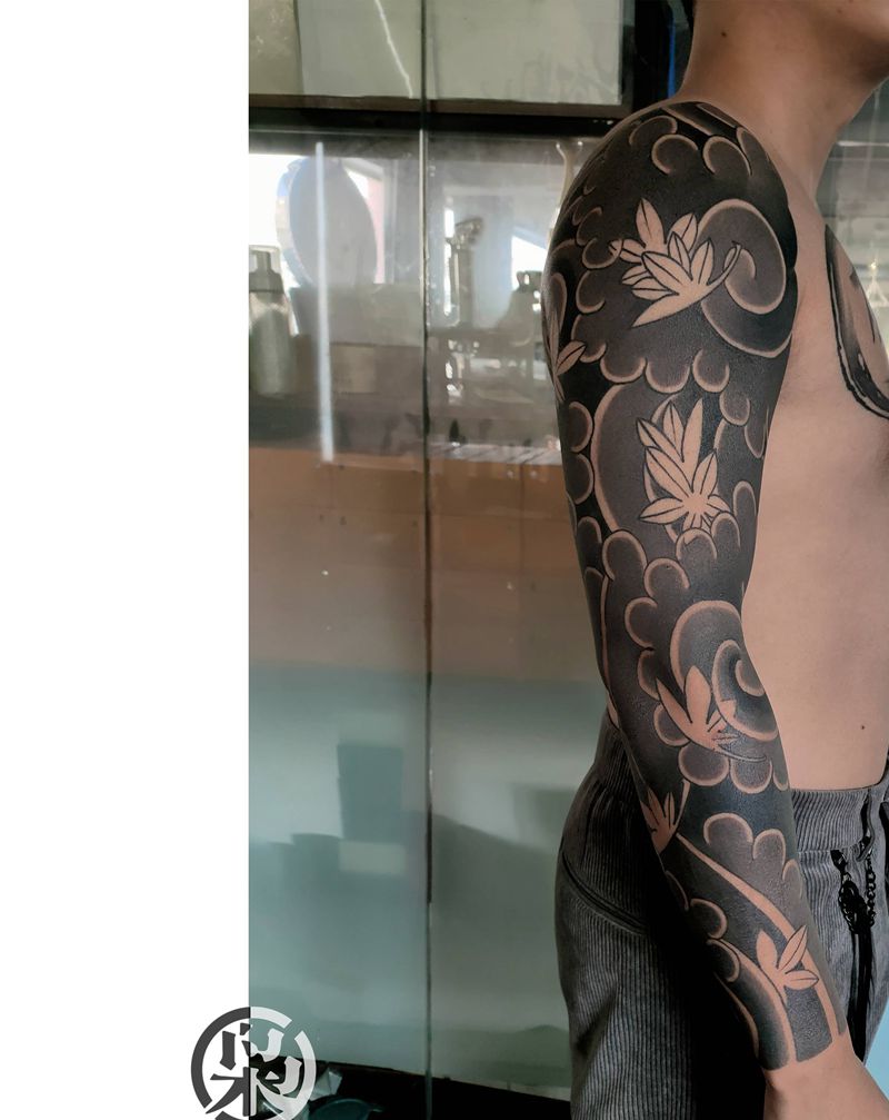 花臂纹身图片_手臂老传统纹身图案