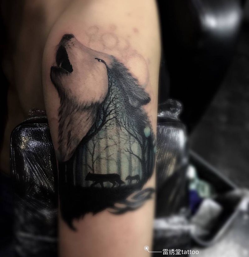 我吧这幅画面命名为丛林之狼不孤单——修改遮盖纹身图片