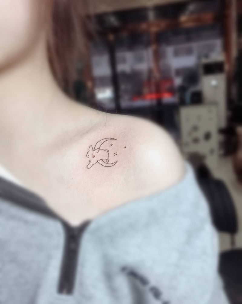 兔叽 小熊纹身图片_手臂兔子小熊纹身图案