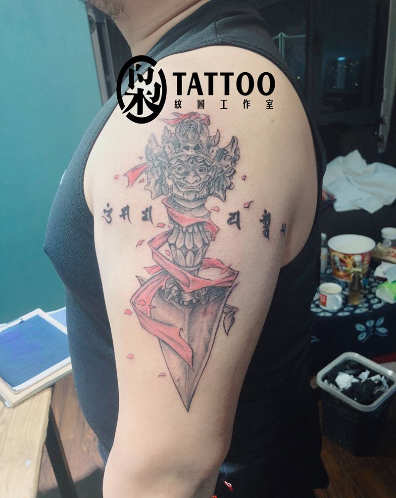 降魔杵纹身图片