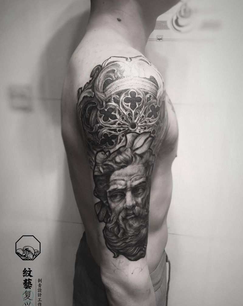未完成海神纹身图片