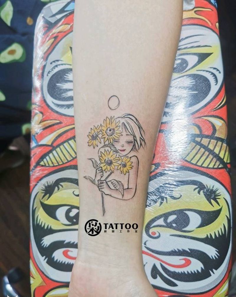 girl纹身图片_手臂纹身图案