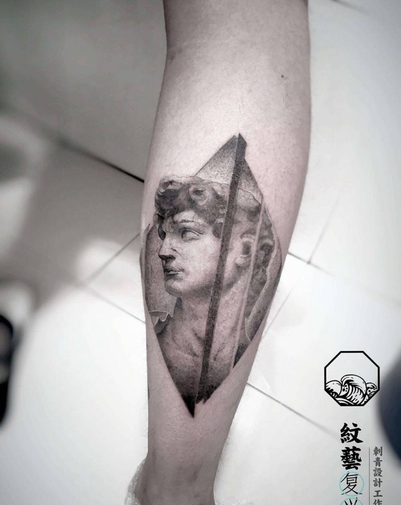 几何大卫纹身图片