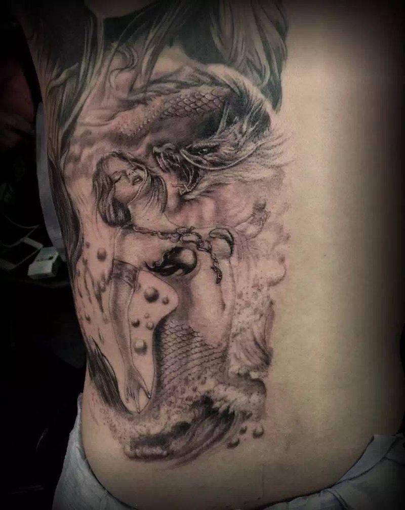 美人鱼纹身图片