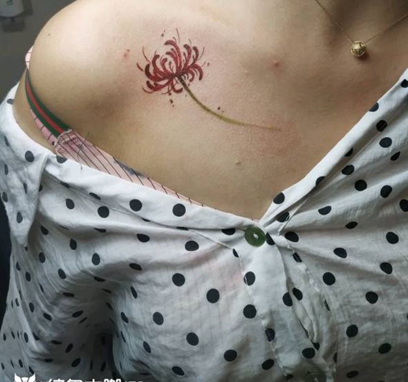 第四次做这个图了...纹身图片_胸部水墨水彩纹身图案