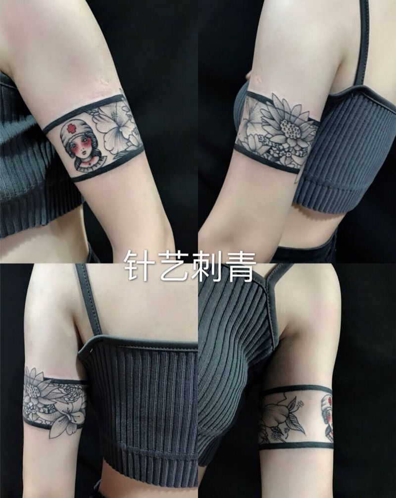 护士臂环纹身图片