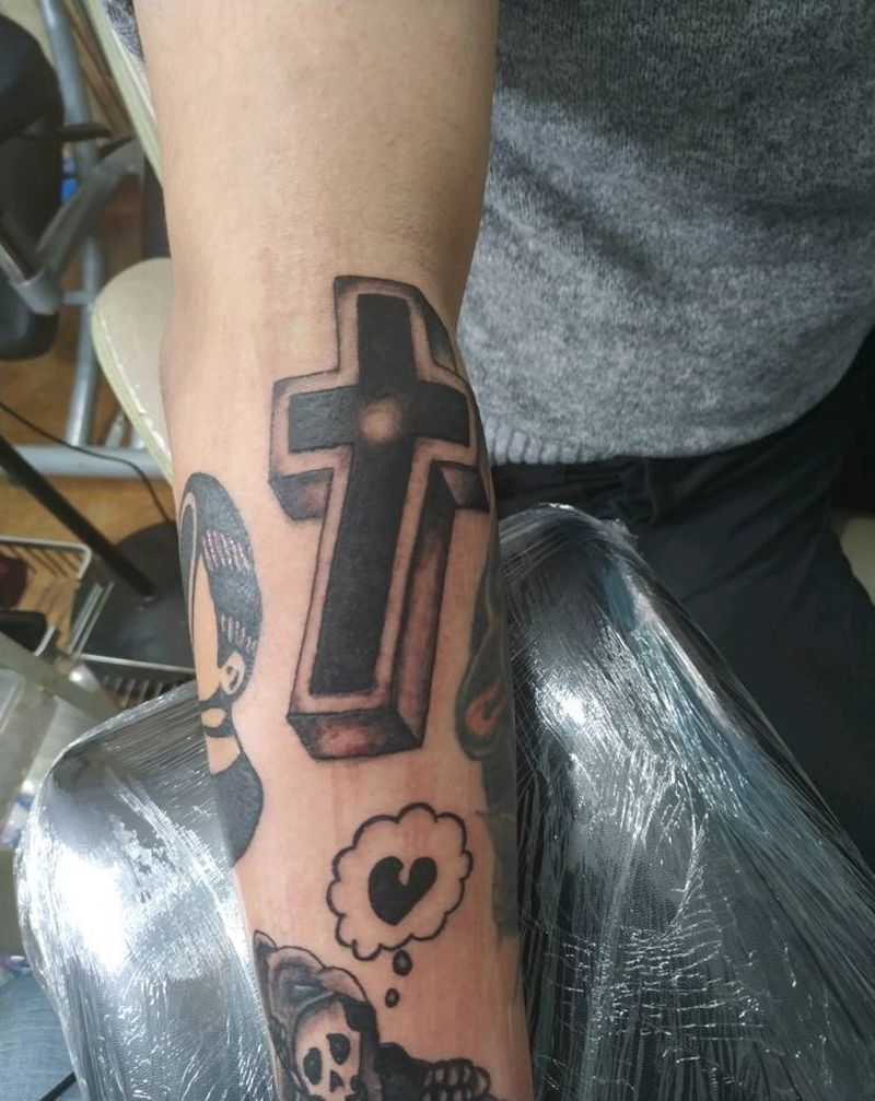 school拼接纹身图片