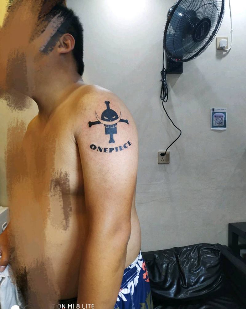 海贼王白胡子纹身图片_手臂图腾海贼王白胡子纹身图案