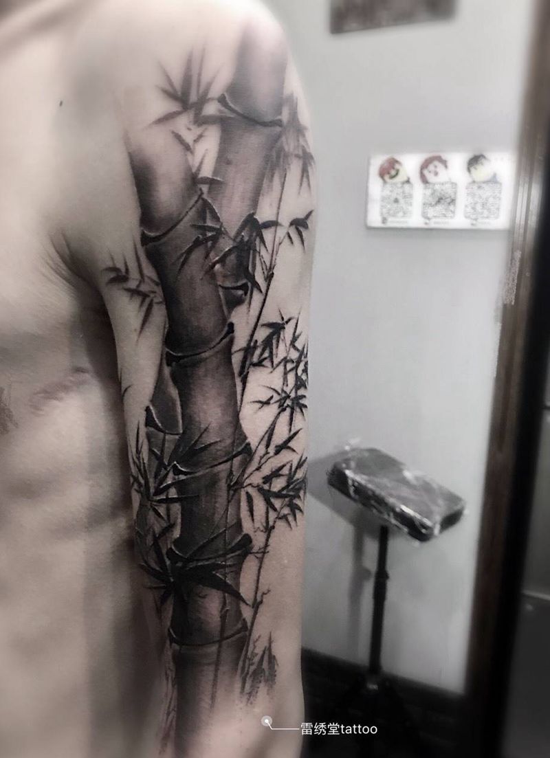 竹子纹身图片