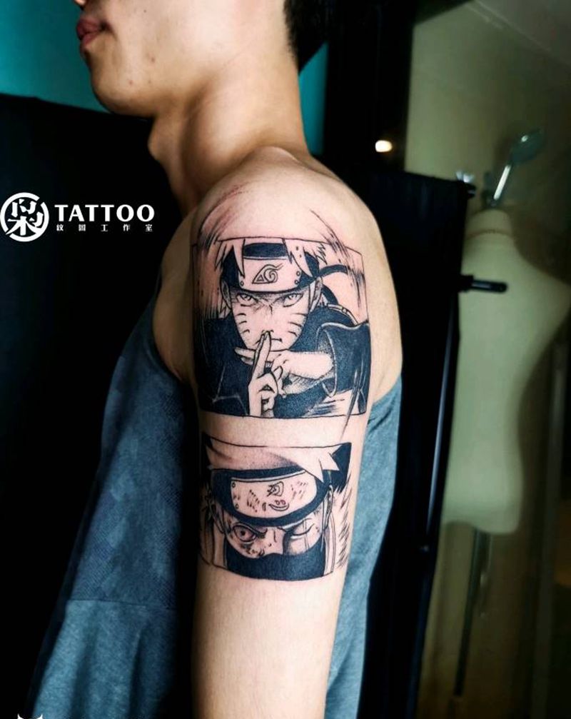 有一种忍道，叫鸣人纹身图片_肩部纹身图案