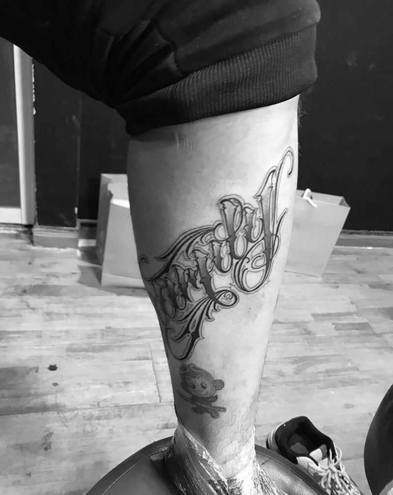 花体字纹身图片
