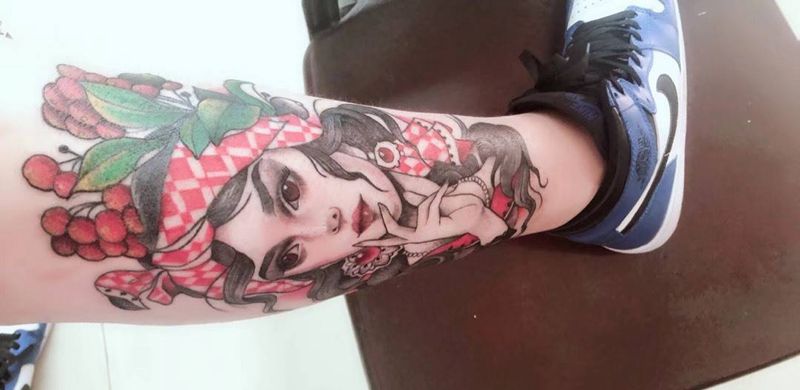 欧美少女纹身图片