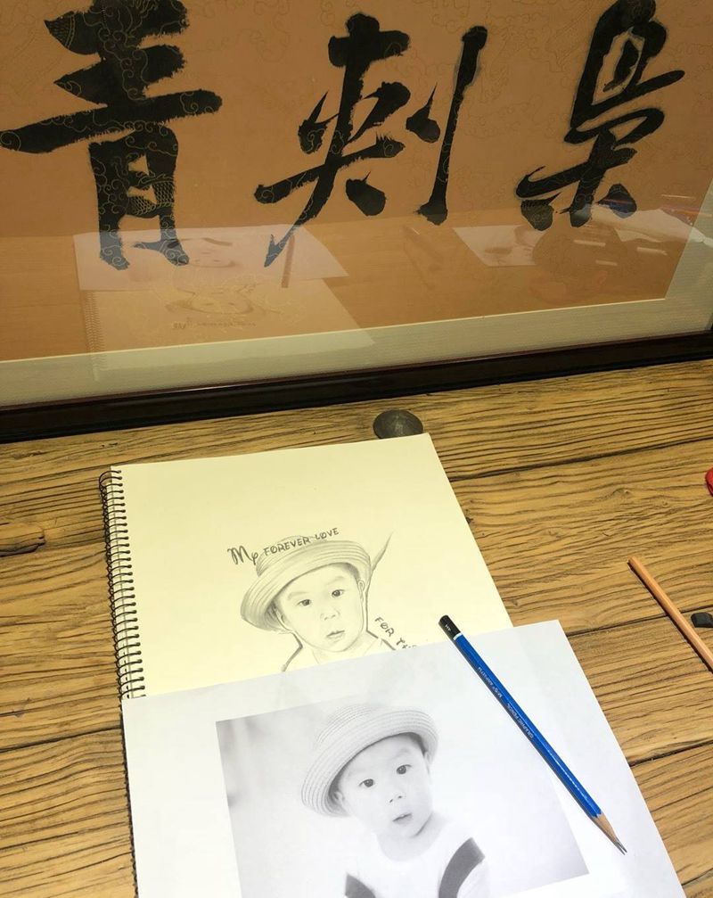 肖像设计稿纹身图片_欧美写实纹身图案