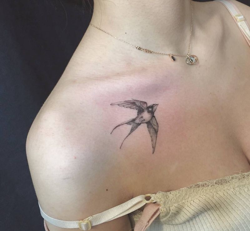 小燕子纹身图片