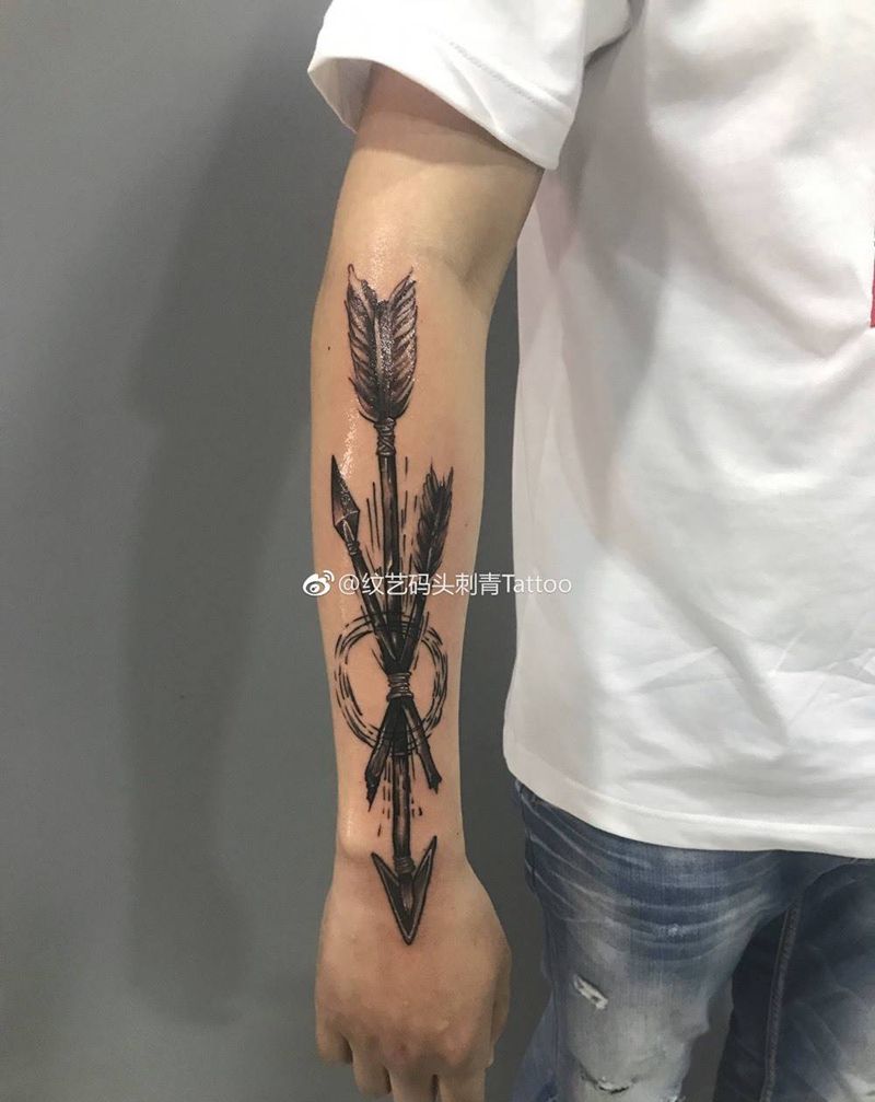 弓箭纹身图片