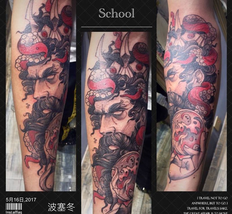 School风格纹身图片