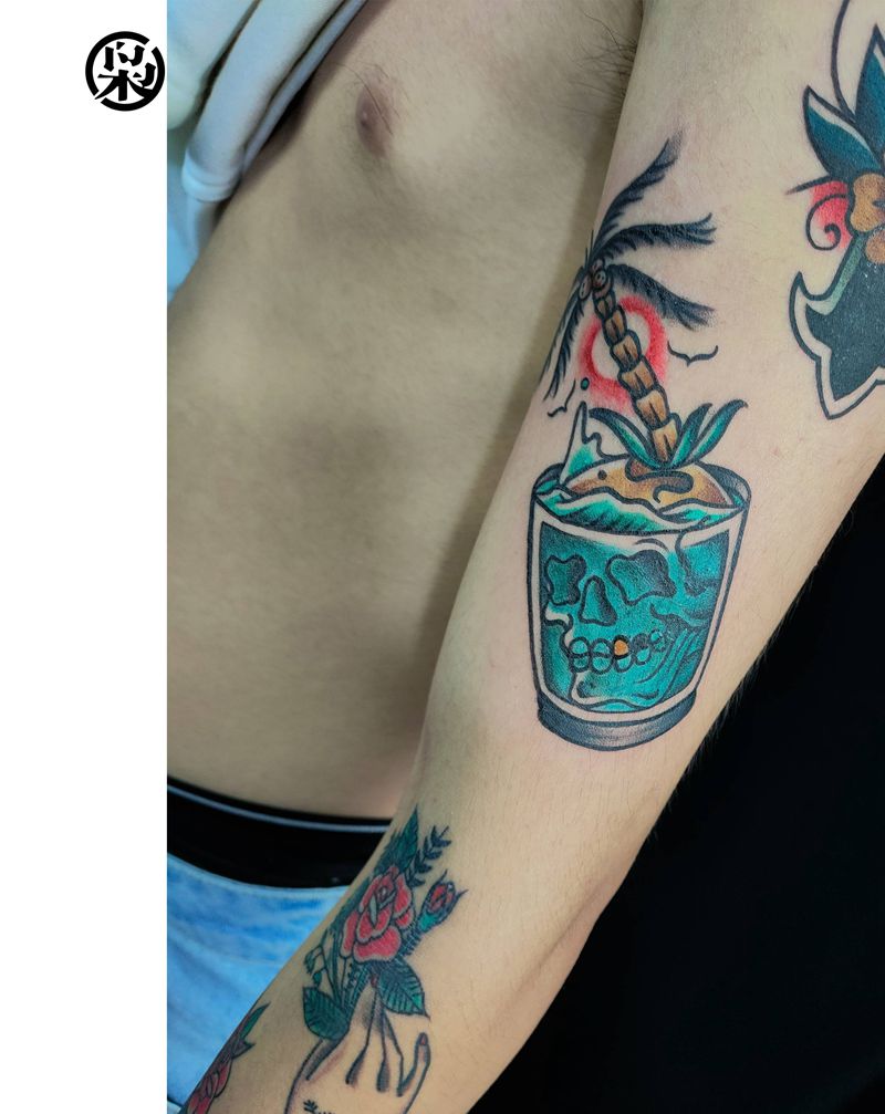 old拼接纹身图片_手臂Old School纹身图案