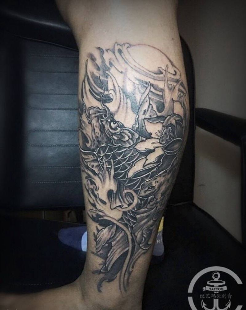 鲤鱼纹身图片