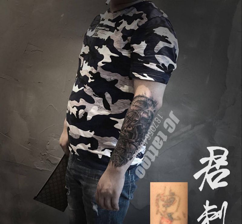 机械臂纹身图片